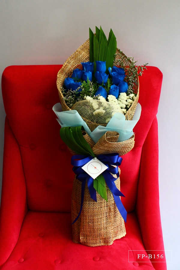 Bouquet of 1 Dozen Blue Roses | Flower Patch - Online Flower Delivery ...