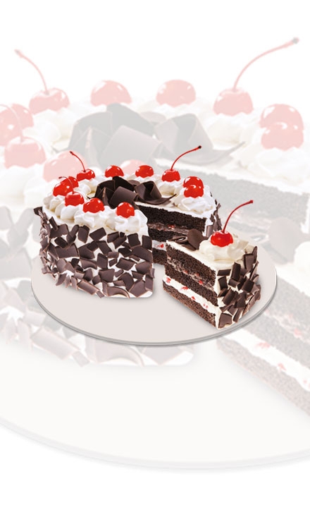Black Forest Cake 1/2 Kg & Valentine Greeting Card
