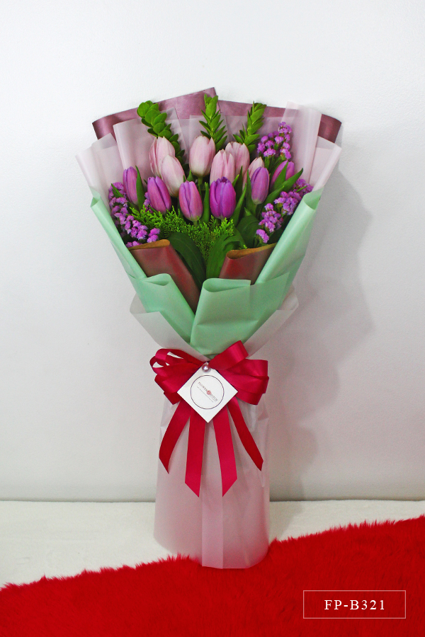 Bouquet of 1 Dozen Tulips | Flower Patch - Online Flower Delivery ...