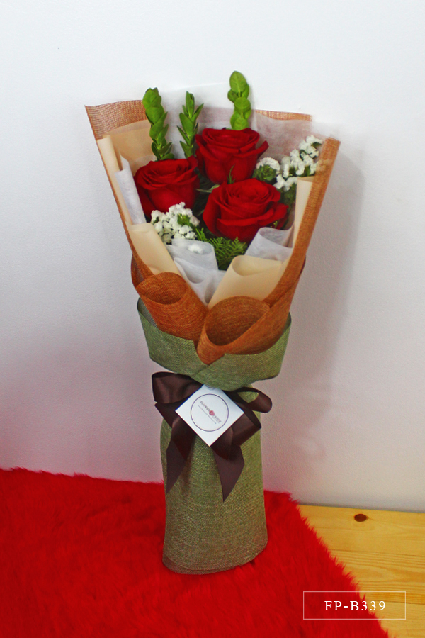 Bouquet of 3 Ecuadorian Roses | Flower Patch - Online Flower Delivery  Phillippines