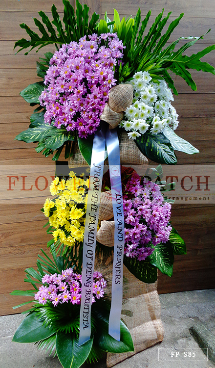 Mixed Standing Sympathy Flower Arrangements | Flowers Sympathy