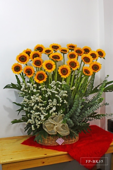2 Dozen Sunflowers in a Basket