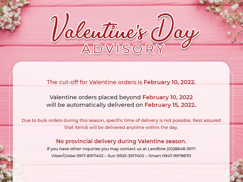 2022 Valentines Day Advisory