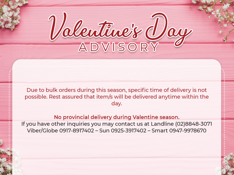 Updated Valentines Day Advisory