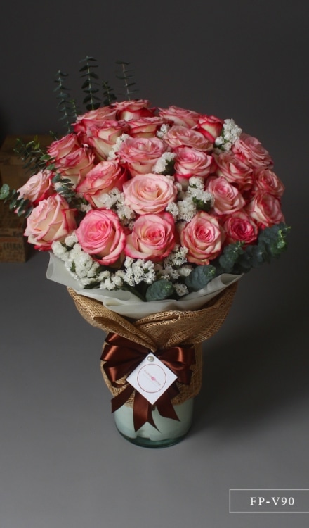 24 Ecuadorian Roses in a Vase