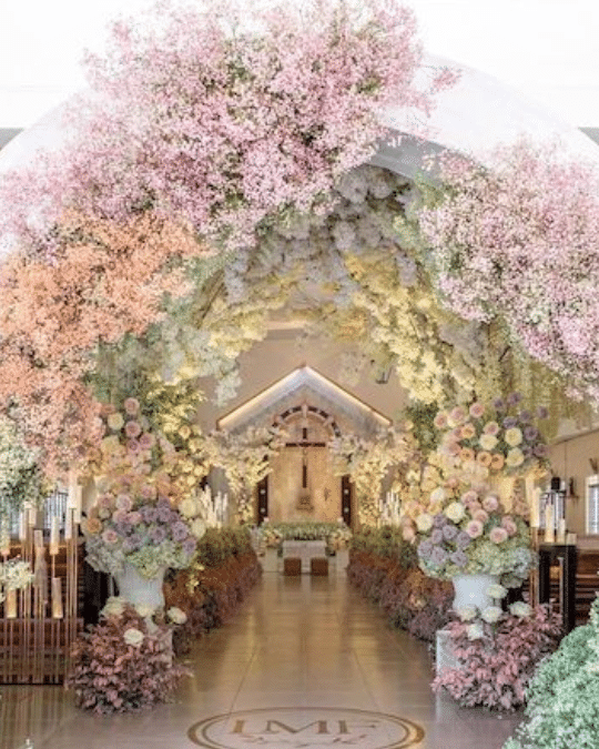 Grand Lush Pastel Altar Arc by Gideon Hermosa